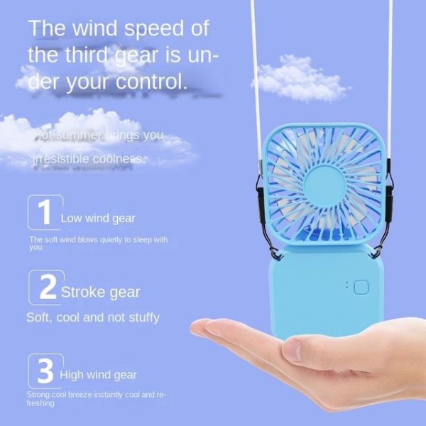 New Hanging Neck Foldable Small Electric Fan Portable Handheld Creative Student Dormitory Sports USB Outdoor Mini 2.jpg 640x640 2 - Portable Fan