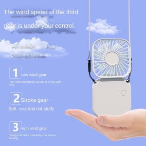 New Hanging Neck Foldable Small Electric Fan Portable Handheld Creative Student Dormitory Sports USB Outdoor Mini.jpg 640x640 - Portable Fan